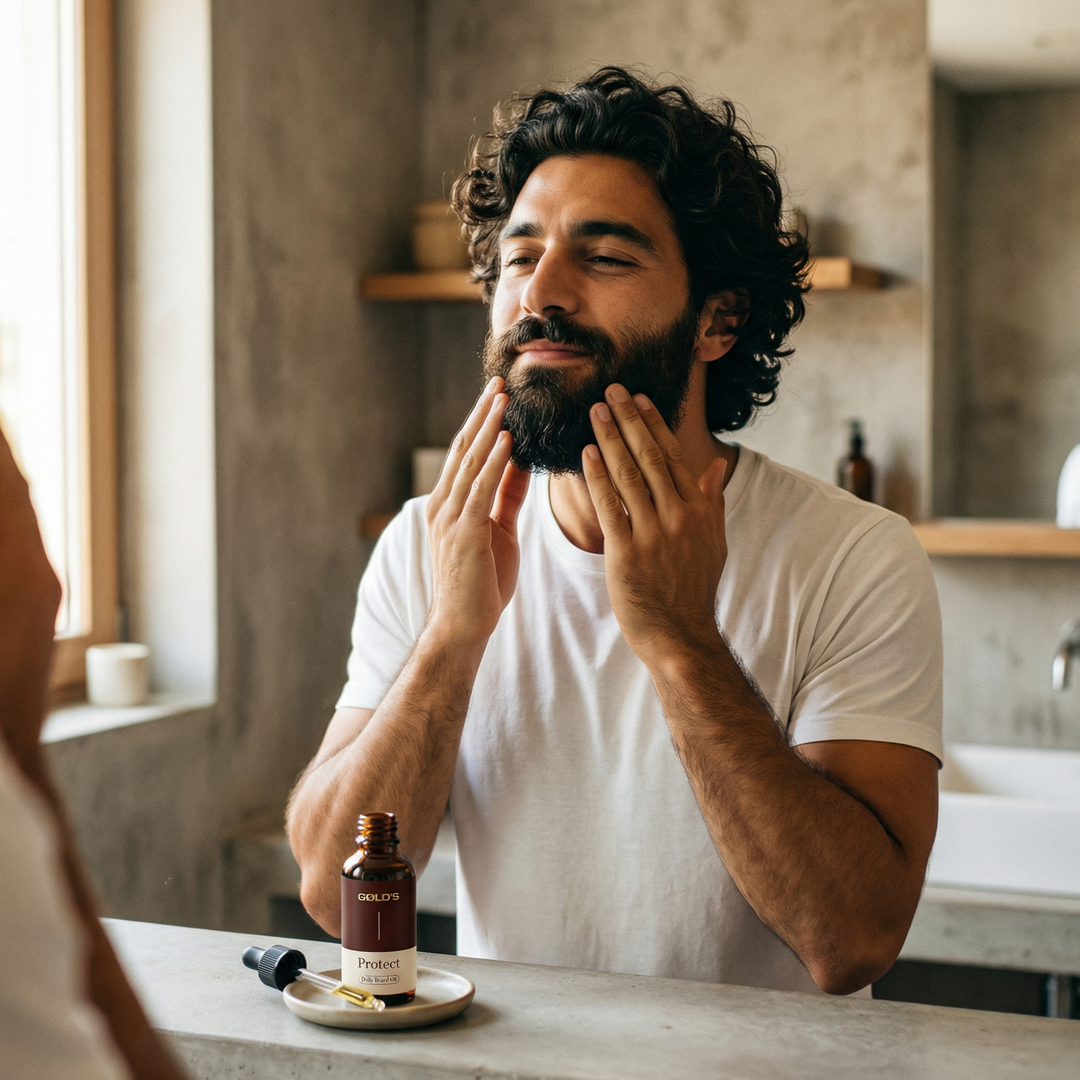 Optimale Bedingungen für deinen Prachtbart - Bartöl Protect von Goelds