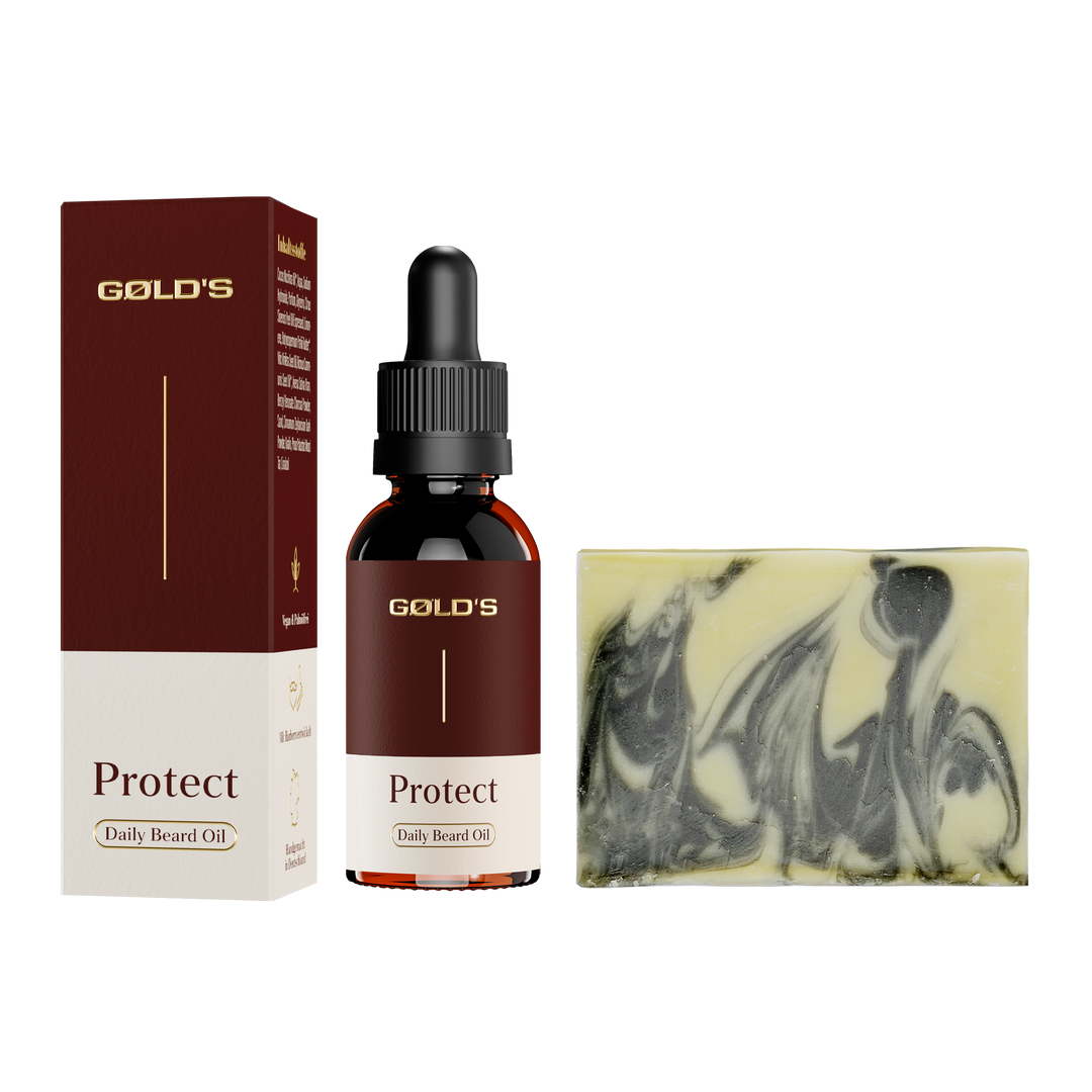 Bart Essentials Set mit Seife Clean und Bartöl Protect von GØLD'S / Goelds #reinige-mit_seife