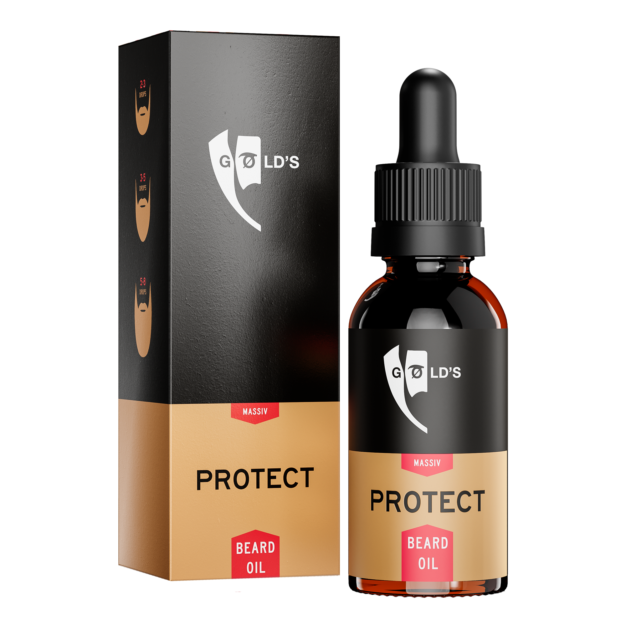 Premium Bartöl Protect von GØLD'S / Goelds #inhalt_30ml-pipettenflasche